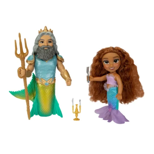 Jakks 6" Ariel And Triton Doll Set, The Little Mermaid Live Action Film