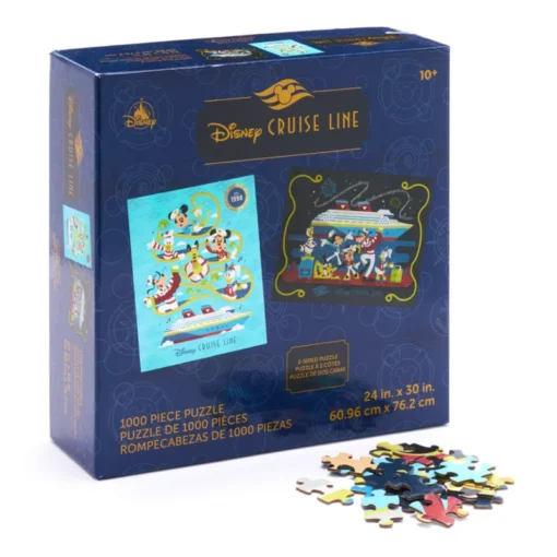 Disney Store Mickey And Friends Disney Cruise Line Double-Sided 1000 Piece Puzzle